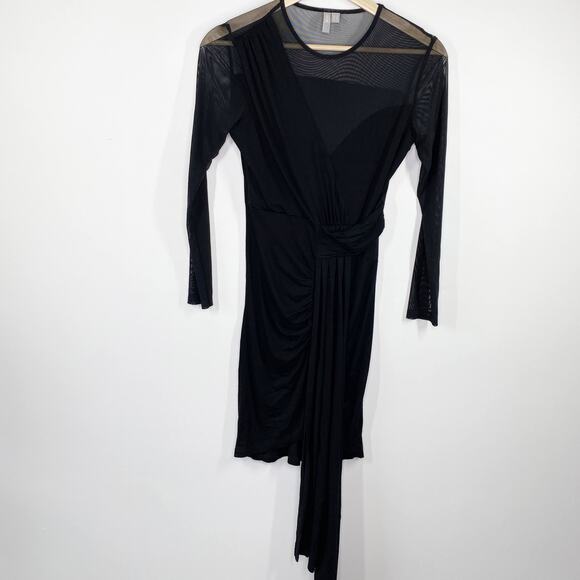 ASOS Womens Mini Bodycon Dress Size 4 Sheer Drapey Dark Fairy Whimsigoth - Picture 1 of 8